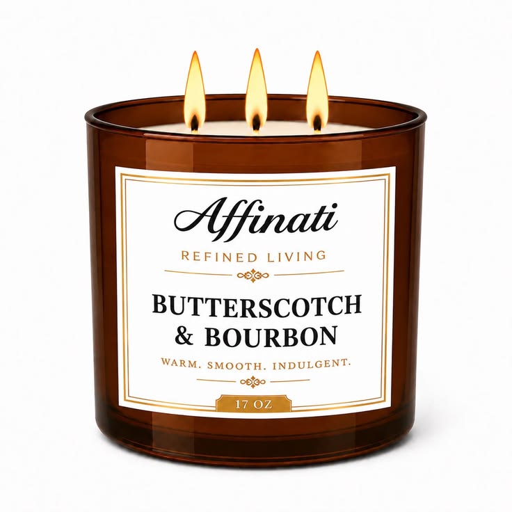 Bourbon soy wax blend candle