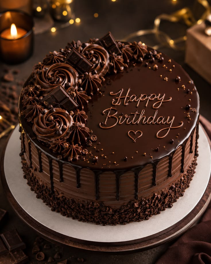 500 grams Fudge Cake For Birthday