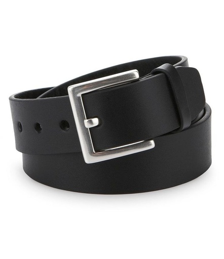 Men Black leather belt