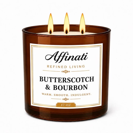 Bourbon soy wax blend candle